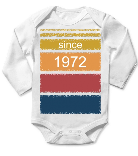 Retro-Vintage since 1972 Long Sleeve Baby One-Piece