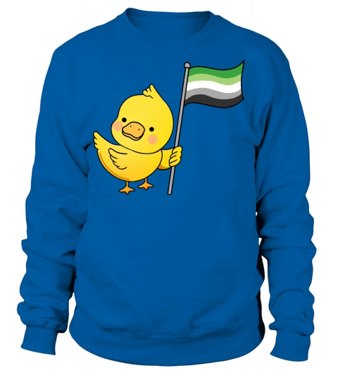 Aromantic Duck Aromantic Pride Flag Men's Sweatshirt