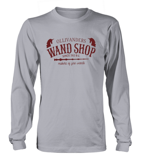 Ollivanders Wand Shop Sign 382 Bc Makers Of Fine Wands Long sleeved Unisex