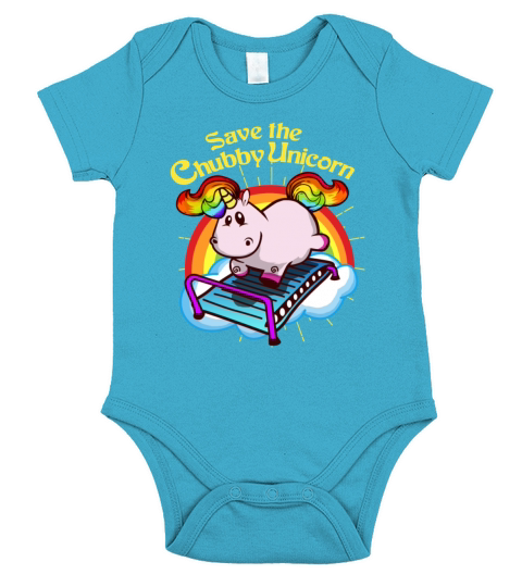 Unicorn Fitness Diet Fat Rainbow Yoga Gift Short Sleeve Baby One-Piece