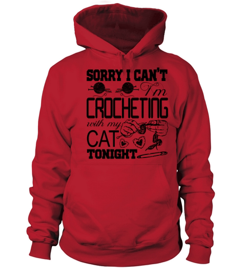 Im Crocheting With My Cat Shirt Women's Hoodie