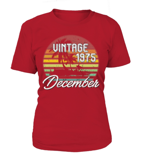 43th Birthday Gifts Retro Vintage December 1975 Women's T-Shirt