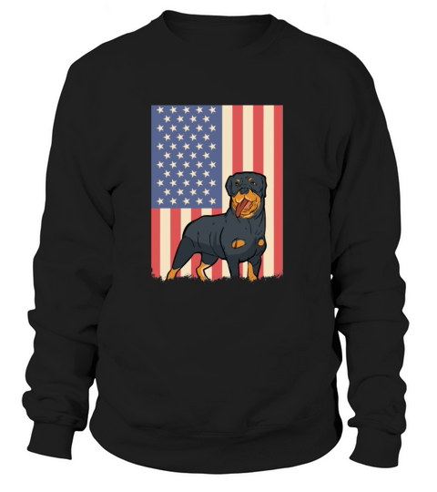 American Flag Rottie Patriotic Rottweiler Dog Gift Women's Sweatshirt