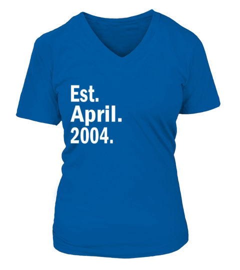 Est April 2004 Women's V-Neck T-shirt