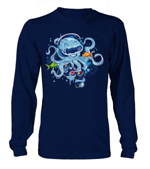 Octopus with gamepad and VR goggles Women's Long Sleeve