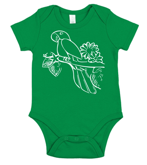Tropical parrot design Short Sleeve Baby One-Piece