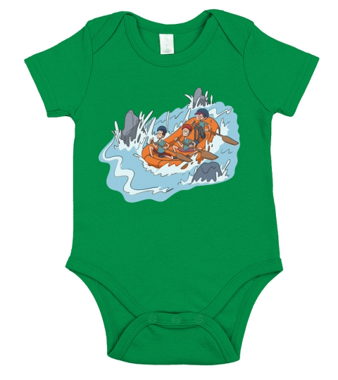 White water rafting through spray and rocks Short Sleeve Baby One-Piece