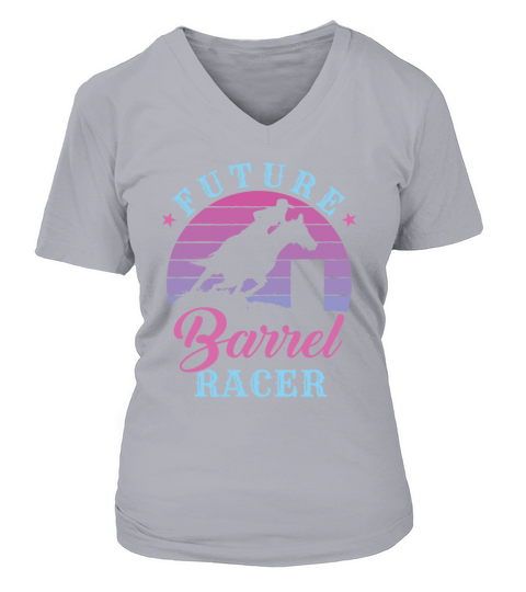Future Barrel Racer Cute Cowgirl Barrel Racing Women's V-Neck T-shirt