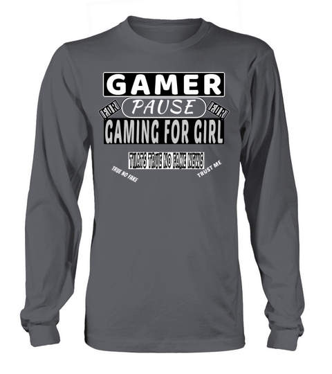 Gamer pause for girl Men's Long Sleeve