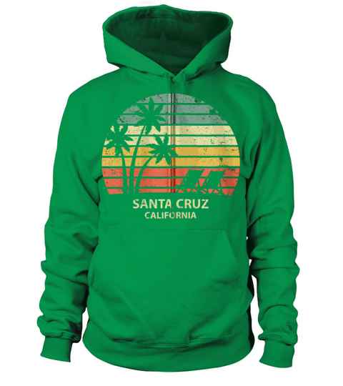 Vintage California Santa Cruz Beach Cool Retro Zip Women's Hoodie