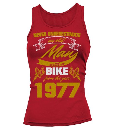 Cyclist 1977 Born Birthday Old Man Women's Tank Top