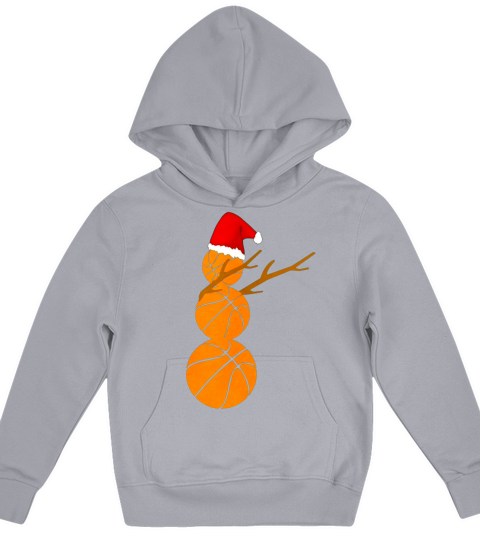 Basketball Snowman Dabbing Funny Christmas Shirt Dab Xmas copy Kids Hoodie