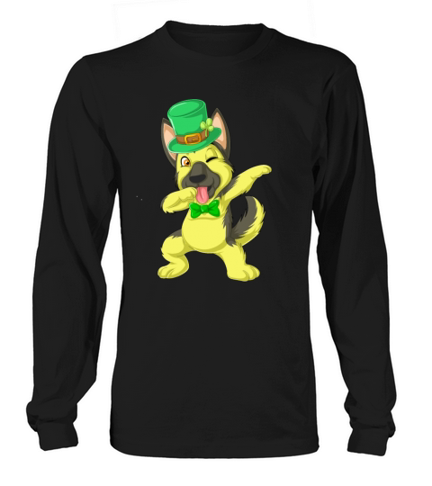 dabbing german shepherd st patricks day Women's Long Sleeve