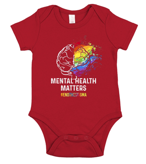Mental Health Matters End The Stigma Love Awareness Short Sleeve Baby One-Piece
