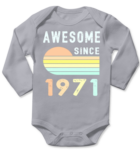 1971 Birthday Retro Vintage Gift dad Long Sleeve Baby One-Piece