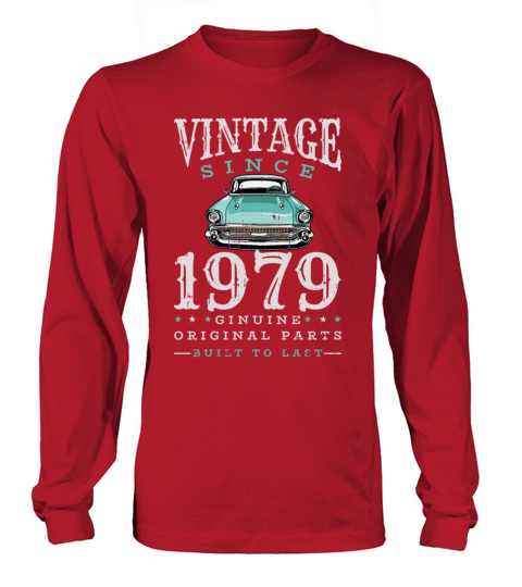1979 Vintage born in Retro age Birthday gift idea Men's Long Sleeve