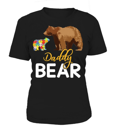 Bear Daddy Autism Awareness Bear Puzzles Voice Aut Women's T-Shirt