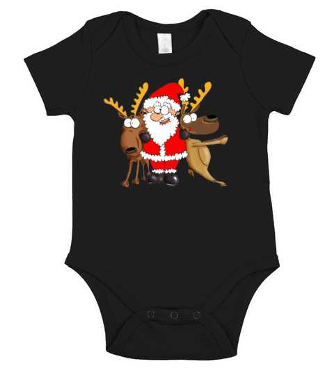 Santa and his Friends Short Sleeve Baby One-Piece