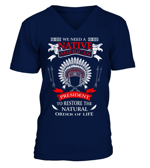 Native american - To restore the natural order tee Men's V-Neck T-shirt