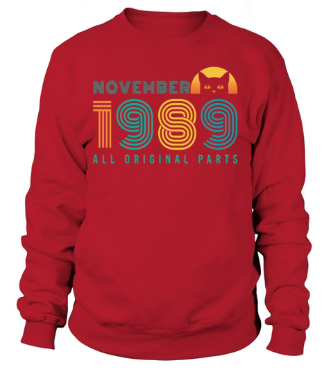 Born November 1989 Cat Vintage Women's Sweatshirt