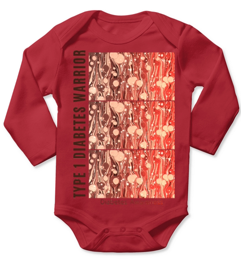 T1D warrior - Type One Diabetes warrior abstract Long Sleeve Baby One-Piece