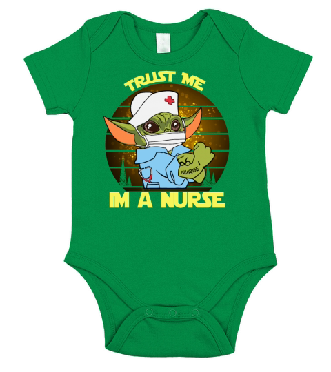 baby yoda nurse Short Sleeve Baby One-Piece