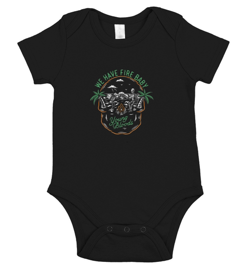 youngbloods we have fire baby Short Sleeve Baby One-Piece