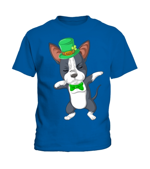 dabbing boston terrier st patricks day Kids T-Shirt