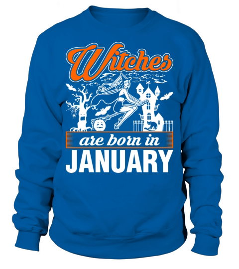 Witches are Born in January Men's Sweatshirt
