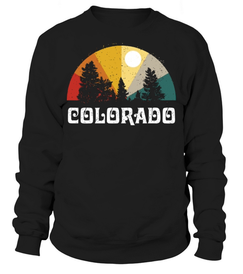 Colorado Vintage Sunset Outdoors Hiking Souvenir Men's Sweatshirt