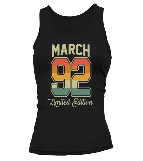 Vintage 30th Birthday March 1992 Sports Gift Tank top Woman