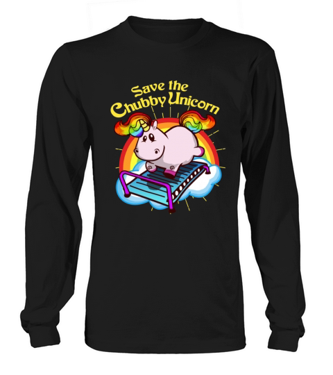 Unicorn Fitness Diet Fat Rainbow Yoga Gift Men's Long Sleeve