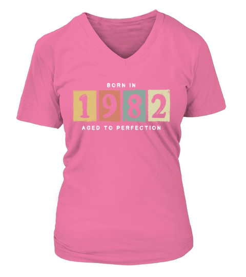 1982 Birthday vintage Gift Idea Women's V-Neck T-shirt