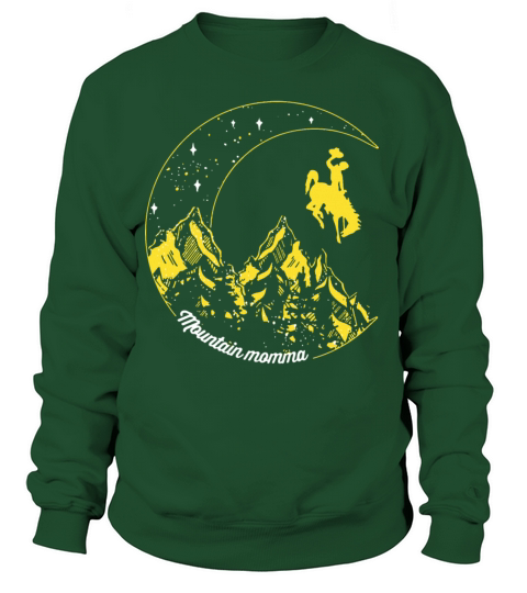 moutain momma moon cowboys wyoming moon night beau Women's Sweatshirt