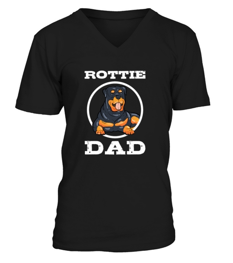 Rottie Dad Rottweiler Dog Owner Animal Father Gift Men's V-Neck T-shirt