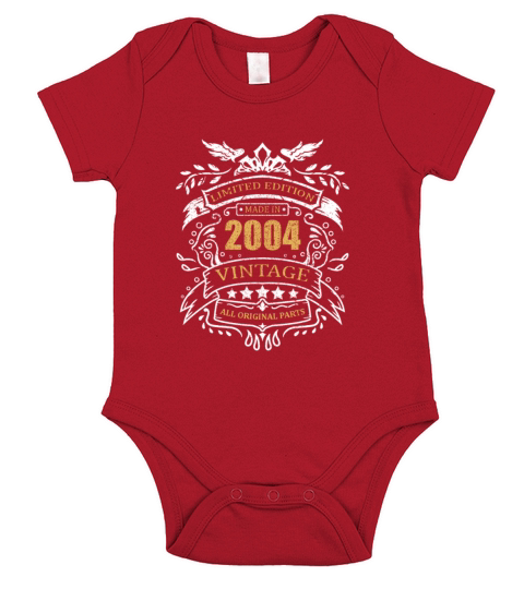 Vintage Limited Edition Made In 2004 Birthday Gift Short Sleeve Baby One-Piece