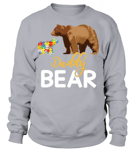 Bear Daddy Autism Awareness Bear Puzzles Voice Aut Sweatshirt Unisex
