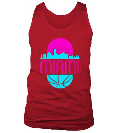 Vintage Miami Florida Cityscape Retro Basketball Tank Top Unisex