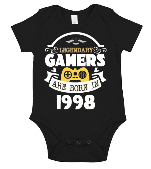 Legendary Gamers Are Born In 1998 Short Sleeve Baby One-Piece