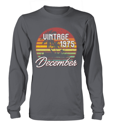 43th Birthday Gifts Retro Vintage December 1975 Men's Long Sleeve
