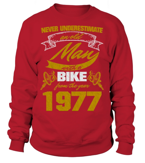 Cyclist 1977 Born Birthday Old Man Women's Sweatshirt