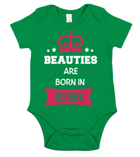 Beauties are born in October Short Sleeve Baby One-Piece