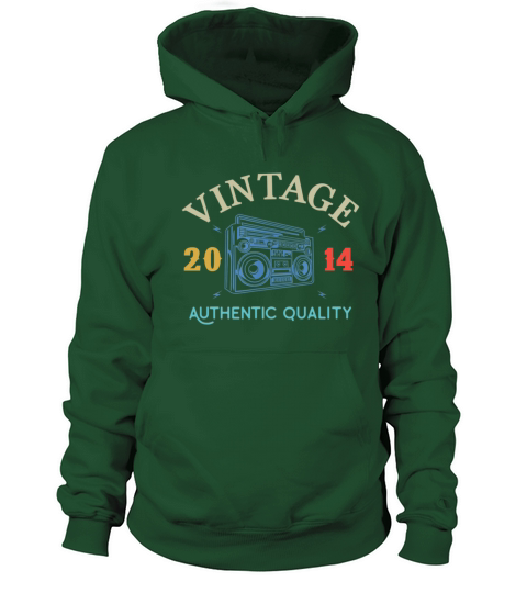 Vintage 2014 Authentic Birthday Birth Year Men's Hoodie