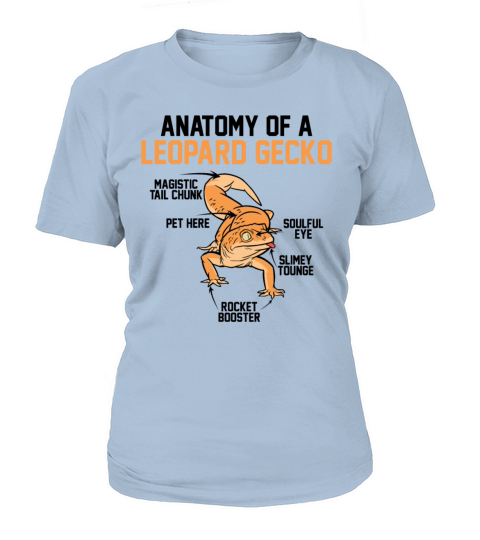 Anatomy Of A Leopard Gecko Funny Reptile Lizard Women's T-Shirt