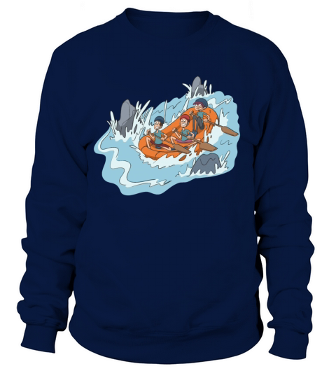 White water rafting through spray and rocks Women's Sweatshirt