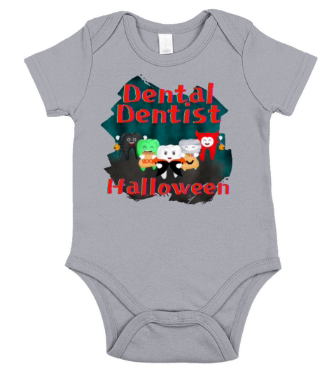 Dental Dentist Halloween Short Sleeve Baby One-Piece