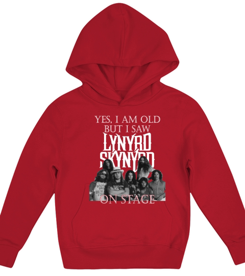 yes i am old but saw lynyrd skynyrd on stage Kids Hoodie