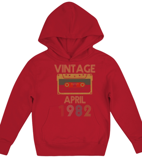 Vintage April 1982 Kids Hoodie