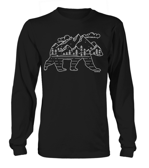 Outdoor Mountain Bear for Gay Bear Pride Camping Women's Long Sleeve
