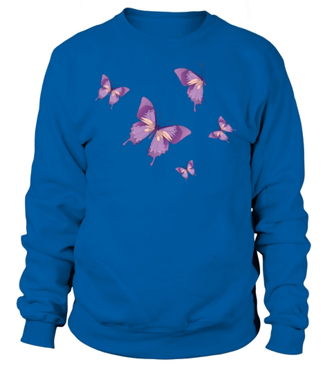 5 PURPLE AND PINK BUTTERFLIES Women's Sweatshirt